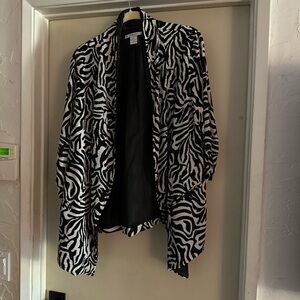 Mona Leah couture  Black and White Zebra Blazer